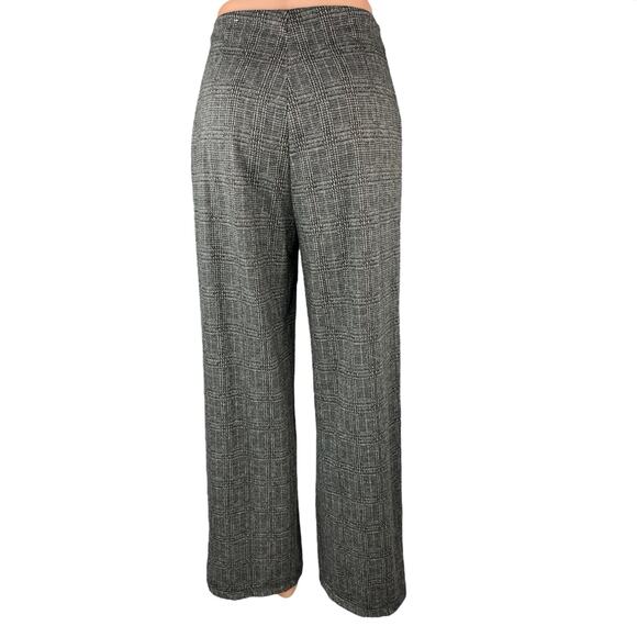 Max Studio Women's Gray Plaid Check Tweed Wide Leg High Waist Trousers Pants S - Picture 3 of 6